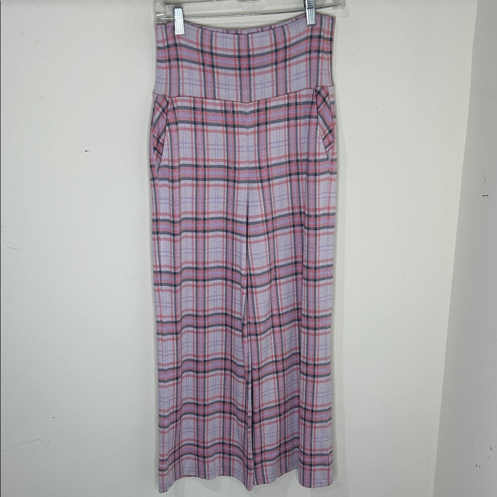 CAbi Pink Plaid Ankle Pants - Picture 2 of 15